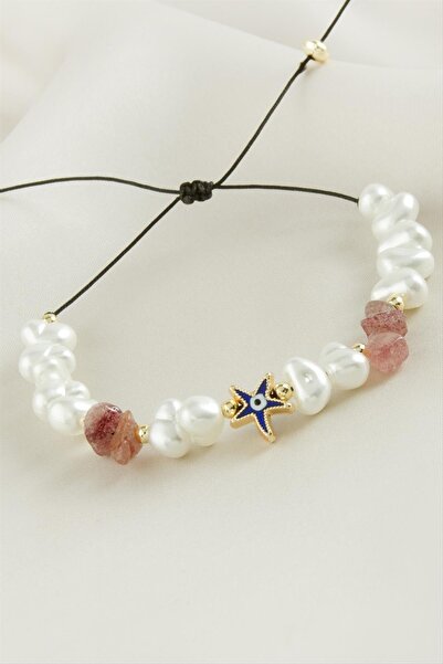 nolva سوار لؤلؤ من حجر النجمة البحرية الطبيعي المكسور من AhEs Shopping