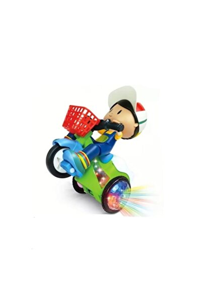 OEM Jucărie băiat pe bicicletă cu sunete și lumini