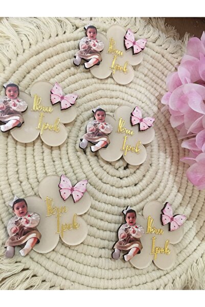 TWİN COLLECTION Papatya Model Kelebek Figür Bebek Fotoğraflı Hediyelik Pleksi...