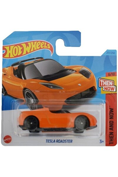 HOT WHEELS Masinuta metalica Hot Wheels, Tesla Roadster decapotabil, 1:64, Portocaliu