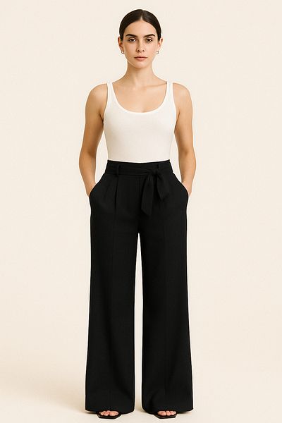Machetta Women's Palazzo Pants Relaxed Fit