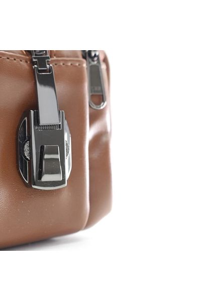 S-TOP Men's leather handbag with safety lock, for carrying tools and cosmetics, for travel and business trips