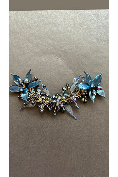 Store Lacivert saç aksesuarı Gelin tacı