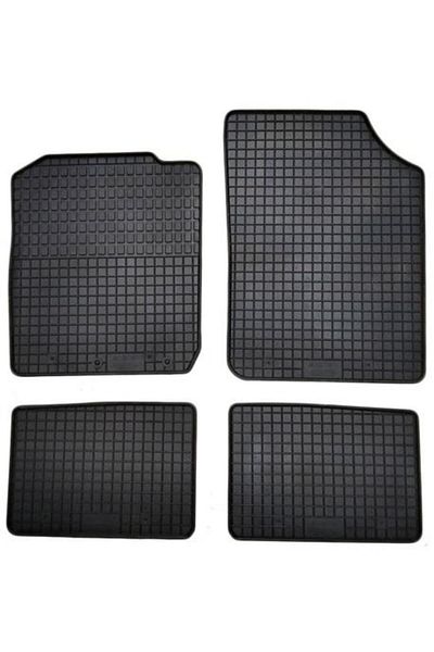 PETEX Set of 4 rubber car mats 28912PX, black, compatible with Dacia Spring