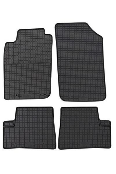 PETEX Set of 4 rubber car mats 25010PX, black, compatible with Peugeot 206 hatchback 2A/C, 20