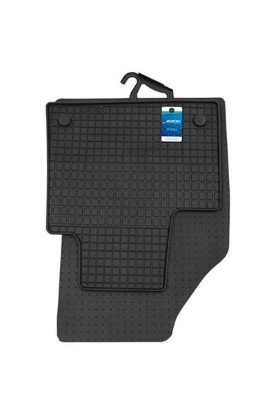 PETEX Set of 2 rubber car mats 29412PX, black color, compatible with Renault Kangoo (model