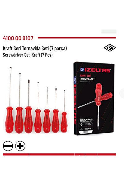 İzeltaş Tornavida Seti (Kraft Seri)