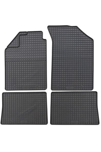 PETEX Set of 4 rubber car mats 29310PX, black, compatible with Renault Clio II Symbol I Limousine