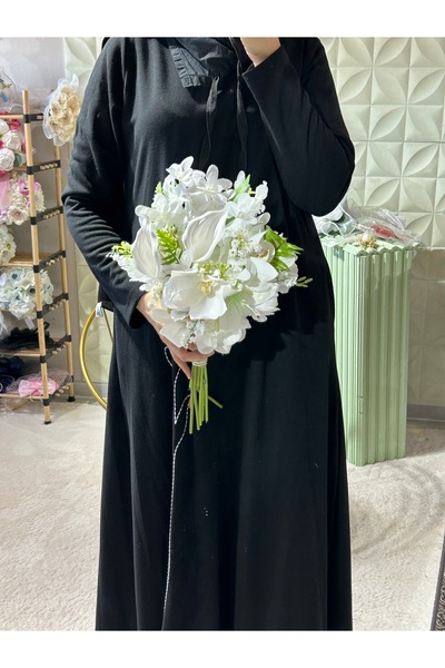 Store Beyaz Gelin Çiçeği Gala Kiraz Çiçeği Aranjman