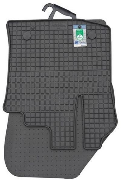 PETEX Set of 2 PETEX rubber car mats, black, front mounting, compatible with Dacia Dokker and Lodgy