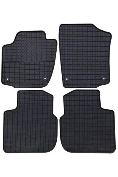 PETEX Set of PETEX rubber car mats, black, compatible with Skoda Rapid NH1, NA2, NH3, 2012-present