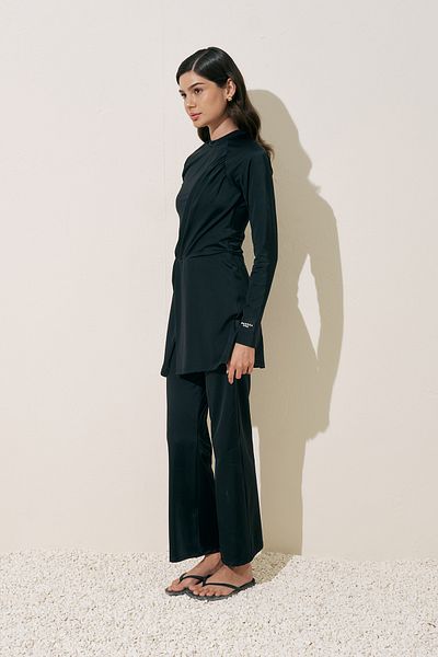 Manuka Knot Detail Jumpsuit Swimsuit Black
