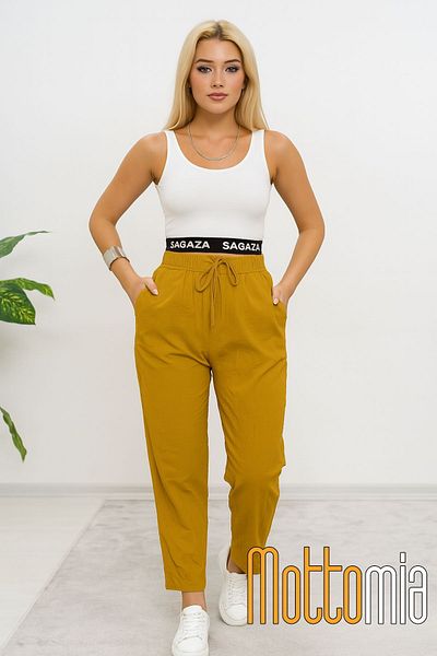mottomia Women's Organic Şile Cloth Bürümcük Bohemian Trousers |   Washable Sanforized Relaxed Fit Summer Trousers