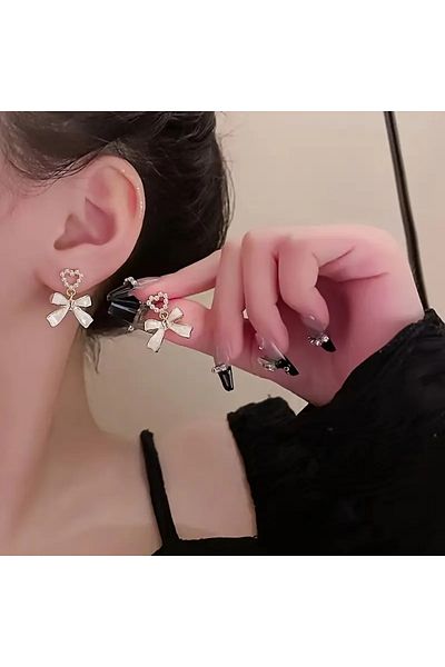 Fashionjewelery Pearl Bow Earrings Bijut