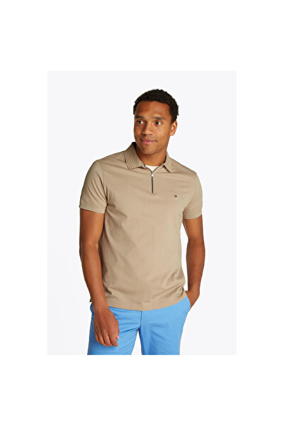 Tommy Hilfiger Th mw0mw38473 mercerized pique zipper polo men's t-shirt