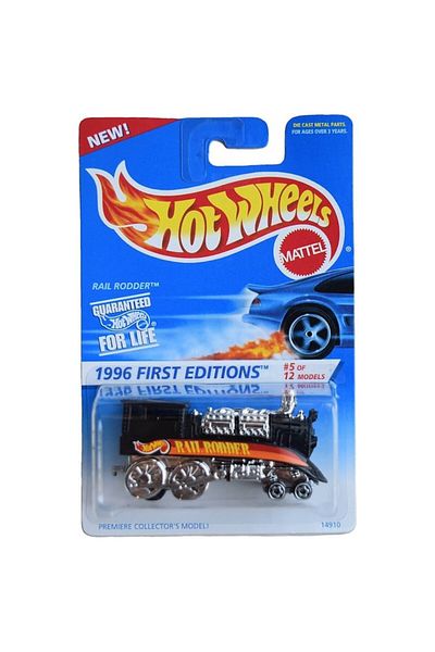HOT WHEELS Masinuta Metalica Hot Wheels, Rail Rodder, 1996 First Editions, Negru, 1:64