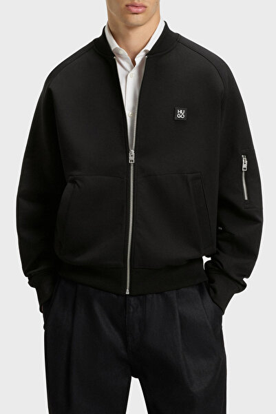 HUGO Logolu Streç Pamuklu Oversize Fit Kolej Yaka Sweat Erkek SWEAT 50542590 001