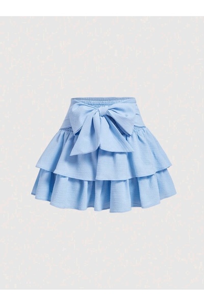 Rhizus Mavi Fırfırlı Etek 2025