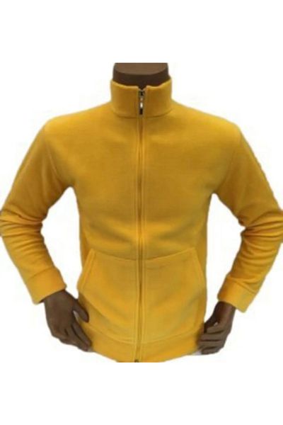 Astra Plus Palton unisex galben cu fermoar cu guler stand - Galben - ASTPSUMHTPOOLVAR-YELLOW