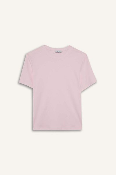 DeFacto Tricou cu mânecă scurtă cu decolteu rotund și croială normală D7579AX25AU
