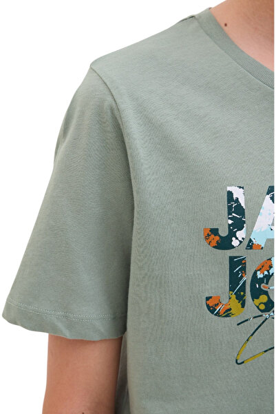 Jack & Jones Tricou JACK &JONES Geplas Crew JNR - 12279670-Iceberg Green