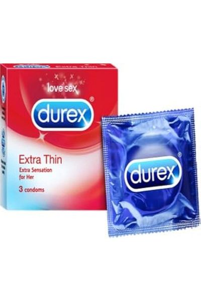 Durex Ultra-Thin Condoms, Pack of 3