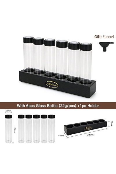 choice2 أنبوب تخزين حبوب قهوة Alikisscafe أسود 6 فتحات 22 جرام حاوية عرض شاي ...