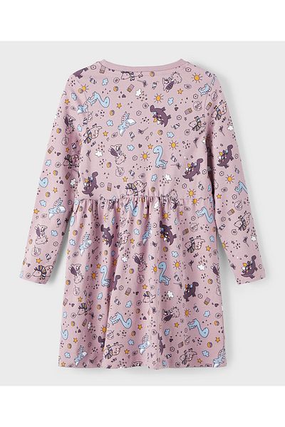 Name it Dino Dress - Mauve Shadows