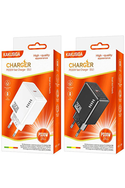 REDz Accessories KSC-1241 EU Plug Adapter, Type-C Port, Fast Charging, Power 30W, White