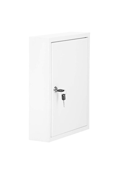 SERSIMO Steel metal box for 42 keys, equipped, 35x27x8cm, white