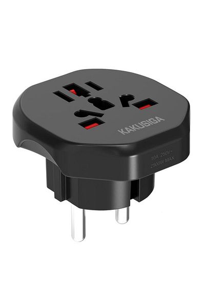 REDz Accessories KSC-1226 Socket Converter, Multi-Connector UK/US/AUS, Power 2500W, Black