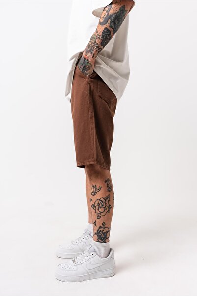 Respire Men's Piece Paint Shorts Brown