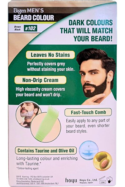 BİGEN Ammonia-Free Beard Color for Men - Brown and Black B102