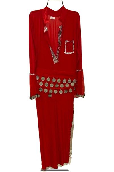 Generic Elegant Egyptian Dance Dress, red