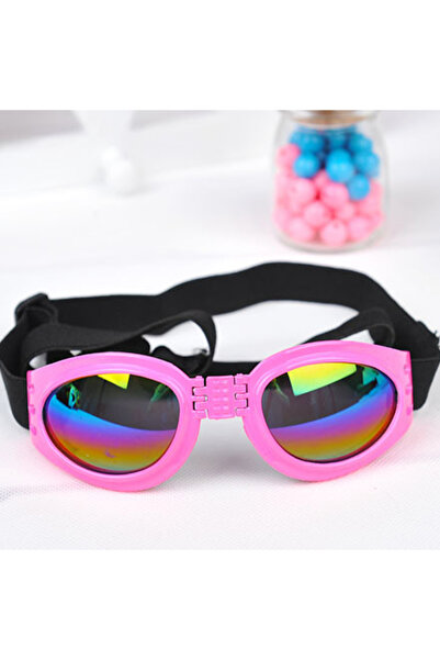 Choice1 نظارات شمسية وردية قابلة للطي للحيوانات الأليفة مقاس 17 سم، نظارات وا...