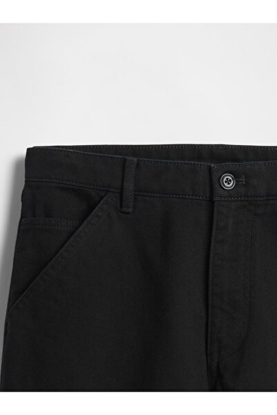 GAP Erkek Siyah Rahat Utility Kaki Pantolonları