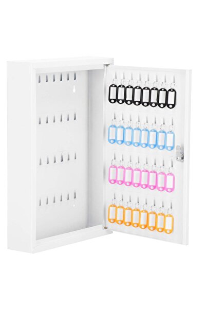 SERSIMO Steel metal box for 64 keys, equipped, 45x30x8cm, white