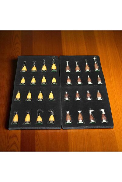 Kuzey Tacı مجموعة قطع الشطرنج الخشبية ذات التصميم الخاص Vip Classic