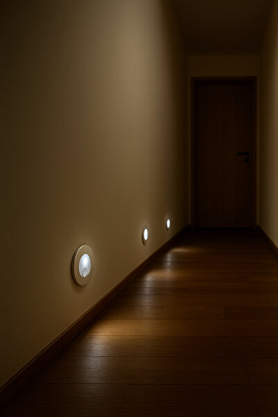 Cata Sensörlü Koridor Aydınlatması 1.5W Beyaz Işık – Gömme Tip LED Spot