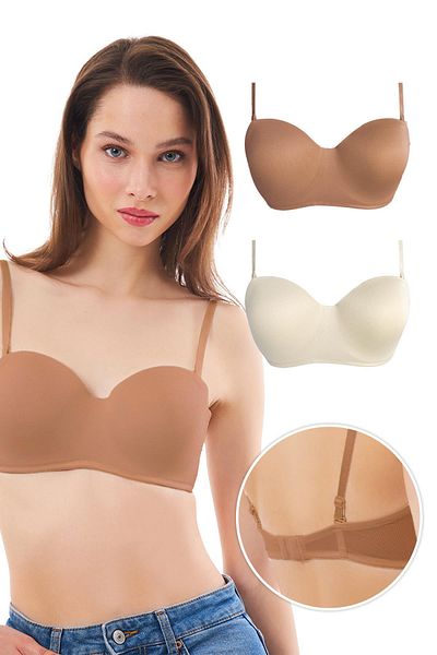 Cottonhill Underwire Gatherer Strapless Lotus σουτιέν χωρίς επένδυση 2 Pack-3