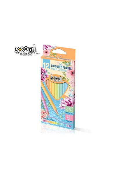 OEM Colored pencils, pastel, triangular shape, lead thickness 3 mm, set of 12 colors