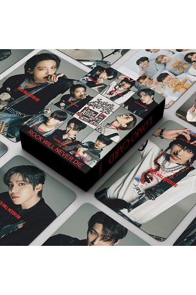 Kpop Dünyasi ATEEZ '' Ο ροκ δεν θα πεθάνει ποτέ. 2025 SG '' Σετ καρτών Lomo με διπλή όψη