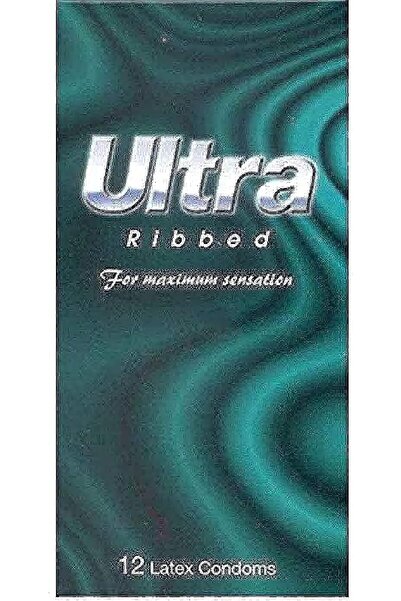 ULTRA واقيات ذكرية مضلعة، نسيج خارجي مضلع، 12 قطعة