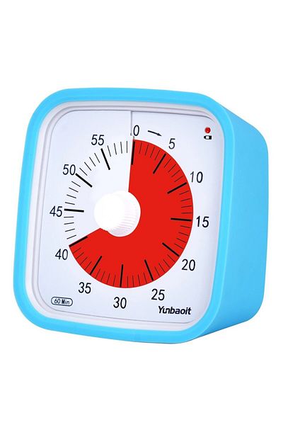 Choice1 مؤقت مرئي مُحسّن من Blue Yunbaoit VT01 لمدة 60 دقيقة مع حافظة واقية ومؤقت عد تنازلي صامت لـ K