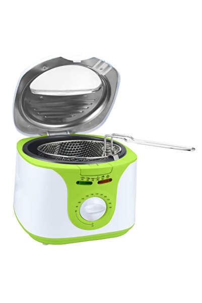 Voltz Friteuză V51980A, 2 litri, 1300W, 80-190 C, Tigaie antiaderentă, Alb/verde