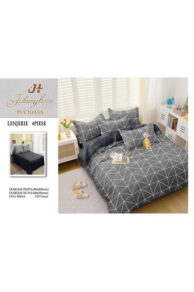 FIONNA.RO Superior Satin Cotton Bed Linen - Zig Zag