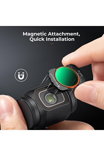 K&F CONCEPT Magnetic Variable ND2-32 Filter ( DJI Osmo Pocket 3 combo Uyumlu )