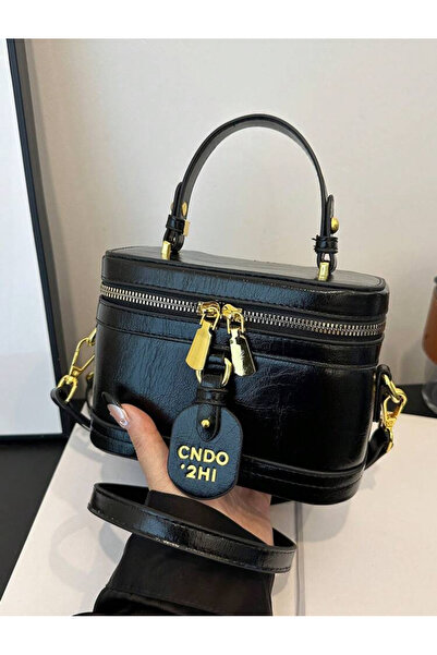La Saade Mini Black Boxy Royale-Black Timeless Luxury Handbag