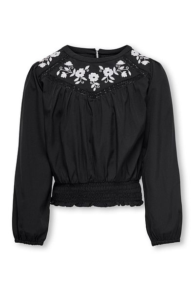 Only Kids Kogloni Smock Blouse - Black White