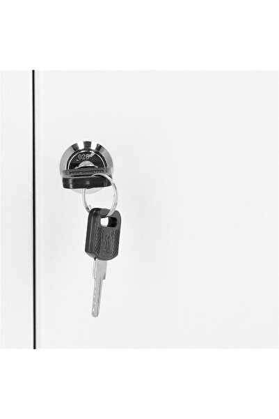 SERSIMO Steel metal box for 42 keys, equipped, 35x27x8cm, white